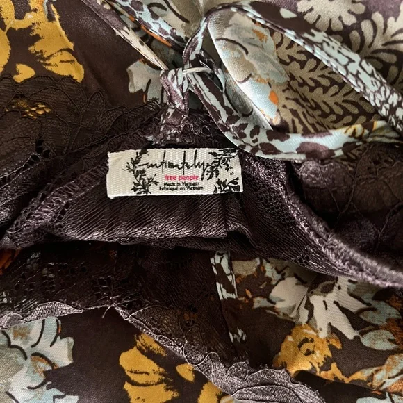 Free People Brown Floral Lace Slip Dress - Picture 8 of 12
